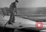 Image of Vampire jet aircraft Wiesbaden Germany, 1951, second 25 stock footage video 65675048633