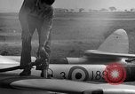 Image of Vampire jet aircraft Wiesbaden Germany, 1951, second 44 stock footage video 65675048633