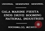 Standbild dekoriert Kanus Xochimilco Mexiko, 1931, aus Sekunde 6 historischem Filmmaterial Videoclip 65675048709