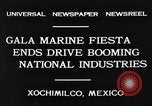 Standbild dekoriert Kanus Xochimilco Mexiko, 1931, aus Sekunde 7 historischem Filmmaterial Videoclip 65675048709