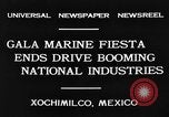 Standbild dekoriert Kanus Xochimilco Mexiko, 1931, aus Sekunde 8 historischem Filmmaterial Videoclip 65675048709