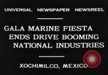 Standbild dekoriert Kanus Xochimilco Mexiko, 1931, aus Sekunde 9 historischem Filmmaterial Videoclip 65675048709