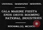 Standbild dekoriert Kanus Xochimilco Mexiko, 1931, aus Sekunde 10 historischem Filmmaterial Videoclip 65675048709