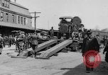 Image of Military equipment being unloaded from "Liberty Loan Train." Richmond Virginia USA, 1918, second 3 stock footage video 65675048756
