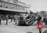 Image of Military equipment being unloaded from "Liberty Loan Train." Richmond Virginia USA, 1918, second 24 stock footage video 65675048756