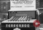 Image of huge facsimile Burroughs adding machine Detroit Michigan USA, 1919, second 24 stock footage video 65675048764