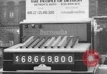 Image of huge facsimile Burroughs adding machine Detroit Michigan USA, 1919, second 26 stock footage video 65675048764