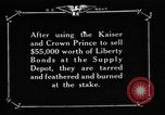 Image of US sailors burn Kaiser and Crown Prince in effigy New York City USA, 1918, second 17 stock footage video 65675048791