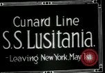 Immagine di RMS Lusitania uscire sul suo fatidico viaggio New York United States USA, 1915, secondo 1 filmato di repertorio 65675048816