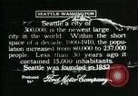 Image Pictorial de Seattle Seattle Washington USA, 1917, de la seconde 12 séquences d'archives historiques vidéo 65675048828