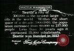 Image Pictorial de Seattle Seattle Washington USA, 1917, de la seconde 15 séquences d'archives historiques vidéo 65675048828