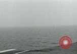 Image of Royal Navy Supermarine Attacker F1 aircraft practice touch and go landings on American aircraft carrier USS Antietam Atlantic Ocean, 1953, second 12 stock footage video 65675048898