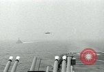 Image of Royal Navy Supermarine Attacker F1 aircraft practice touch and go landings on American aircraft carrier USS Antietam Atlantic Ocean, 1953, second 23 stock footage video 65675048898
