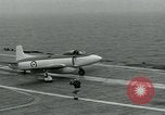 Standbild British Royal Navy Supermarine Angreifer F1 Flugzeuge Atlantik, 1953, aus Sekunde 11 historischem Filmmaterial Videoclip 65675048899