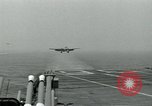 Standbild British Royal Navy Supermarine Angreifer F1 Flugzeuge Atlantik, 1953, aus Sekunde 34 historischem Filmmaterial Videoclip 65675048899