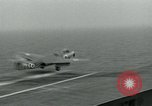 Standbild British Royal Navy Supermarine Angreifer F1 Flugzeuge Atlantik, 1953, aus Sekunde 38 historischem Filmmaterial Videoclip 65675048899