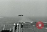 Standbild British Royal Navy Supermarine Angreifer F1 Flugzeuge Atlantik, 1953, aus Sekunde 44 historischem Filmmaterial Videoclip 65675048899