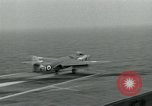 Standbild British Royal Navy Supermarine Angreifer F1 Flugzeuge Atlantik, 1953, aus Sekunde 49 historischem Filmmaterial Videoclip 65675048899