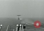 Image of British Royal Navy Hawker Seahawk aircraft practice arrested landings on the carrier USS Antietam Atlantic Ocean, 1953, second 38 stock footage video 65675048900