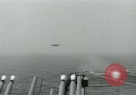Image of British Royal Navy Hawker Seahawk aircraft practice arrested landings on the carrier USS Antietam Atlantic Ocean, 1953, second 48 stock footage video 65675048900