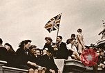 Standbild British flag London England Vereinigtes Königreich, 1945, aus Sekunde 5 historischem Filmmaterial Videoclip 65675048980