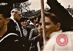 Standbild British flag London England Vereinigtes Königreich, 1945, aus Sekunde 43 historischem Filmmaterial Videoclip 65675048980
