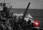 Image of USS Minneapolis (CA-36) firing guns in battle for  Wake Island Pacific Theater, 1942, second 22 stock footage video 65675049022