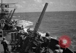 Image of USS Minneapolis (CA-36) firing guns in battle for  Wake Island Pacific Theater, 1942, second 29 stock footage video 65675049022