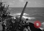 Image of USS Minneapolis (CA-36) firing guns in battle for  Wake Island Pacific Theater, 1942, second 36 stock footage video 65675049022