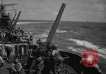 Image of USS Minneapolis (CA-36) firing guns in battle for  Wake Island Pacific Theater, 1942, second 38 stock footage video 65675049022