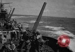 Image of USS Minneapolis (CA-36) firing guns in battle for  Wake Island Pacific Theater, 1942, second 40 stock footage video 65675049022