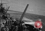 Image of USS Minneapolis (CA-36) firing guns in battle for  Wake Island Pacific Theater, 1942, second 42 stock footage video 65675049022
