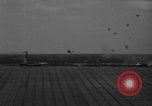 Image of Japanese aircraft attacking the USS Yorktown (CV-10) Pacific Theater, 1944, second 22 stock footage video 65675049026