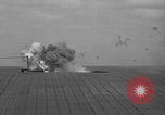 Image of Japanese aircraft attacking the USS Yorktown (CV-10) Pacific Theater, 1944, second 35 stock footage video 65675049026