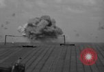 Image of Japanese aircraft attacking the USS Yorktown (CV-10) Pacific Theater, 1944, second 38 stock footage video 65675049026