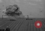 Image of Japanese aircraft attacking the USS Yorktown (CV-10) Pacific Theater, 1944, second 39 stock footage video 65675049026