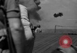 Image of Japanese aircraft attacking the USS Yorktown (CV-10) Pacific Theater, 1944, second 44 stock footage video 65675049026