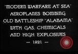 Image of USS Alabama BB-8 bombing Atlantic Ocean, 1921, second 14 stock footage video 65675049048