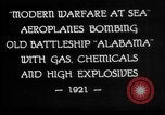 Image of USS Alabama BB-8 bombing Atlantic Ocean, 1921, second 22 stock footage video 65675049048