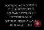 Standbild Deutsche Schlachtschiff Ostfriesland Virginia Capes United States USA, 1935, aus Sekunde 1 historischem Filmmaterial Videoclip 65675049050
