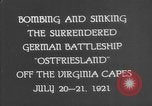 Standbild Deutsche Schlachtschiff Ostfriesland Virginia Capes United States USA, 1935, aus Sekunde 4 historischem Filmmaterial Videoclip 65675049050