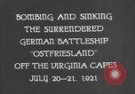 Standbild Deutsche Schlachtschiff Ostfriesland Virginia Capes United States USA, 1935, aus Sekunde 5 historischem Filmmaterial Videoclip 65675049050