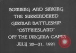 Standbild Deutsche Schlachtschiff Ostfriesland Virginia Capes United States USA, 1935, aus Sekunde 7 historischem Filmmaterial Videoclip 65675049050
