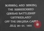 Standbild Deutsche Schlachtschiff Ostfriesland Virginia Capes United States USA, 1935, aus Sekunde 9 historischem Filmmaterial Videoclip 65675049050