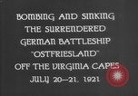 Standbild Deutsche Schlachtschiff Ostfriesland Virginia Capes United States USA, 1935, aus Sekunde 13 historischem Filmmaterial Videoclip 65675049050