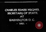 Image of C E Hughes Washington DC USA, 1921, second 1 stock footage video 65675049069