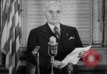 Image of Harry S Truman on use of atomic bomb against China United States USA, 1950, second 14 stock footage video 65675049145