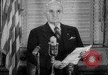 Image of Harry S Truman on use of atomic bomb against China United States USA, 1950, second 15 stock footage video 65675049145
