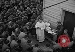 Image of U.S. Catholic chaplain conducts mass 3 days before D-Day Weymouth England United Kingdom, 1944, second 21 stock footage video 65675049229