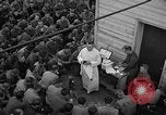 Image of U.S. Catholic chaplain conducts mass 3 days before D-Day Weymouth England United Kingdom, 1944, second 24 stock footage video 65675049229